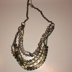Loft layered statement beaded necklace